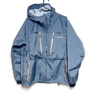 NWOT Montbell High Tech Fishing Dark Teal Wading Jacket Mens Sz XL